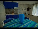 Apartmány Daju - 3 colours: A1 plavi(2+2), A2 žuti(4+1), A3 narančasti(2) Ždrelac - Ostrov Pašman  - Apartmán - A1 plavi(2+2): kuhyňa a jedáleň