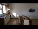 Apartmány Summer Sun SA1(2+1), A2(2+2), A3(4+2), A4(4+2) Privlaka - Riviéra Zadar  - Apartmán - A3(4+2): kuhyňa a jedáleň