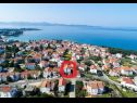 Apartmány Ivan Z2 - 250 m from beach: A2(4) Zadar - Riviéra Zadar  - dom