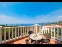 Apartmány a izby Villa Bouganvillea - sea view & garden: A1 Deluxe (2+1), A2 Superior (2+1), A3 Comfort (2+1), A4 Premium (2+1), R1 Deluxe (2), R2 Comfort (2) Mlini - Riviéra Dubrovnik  - Apartmán - A1 Deluxe (2+1): pohlad z terasy