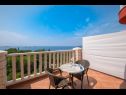 Apartmány a izby Villa Bouganvillea - sea view & garden: A1 Deluxe (2+1), A2 Superior (2+1), A3 Comfort (2+1), A4 Premium (2+1), R1 Deluxe (2), R2 Comfort (2) Mlini - Riviéra Dubrovnik  - Izba - R1 Deluxe (2): pohlad z terasy