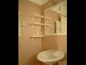 Apartmány Secret garden - seaview: A1(4), A2(2) Brela - Riviéra Makarska  - Apartmán - A1(4): kúpelňa s toaletou
