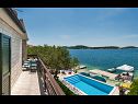 Dovolenkovy dom Lucmar - swimming pool and sea view H(8+2) Zatoglav - Riviéra Šibenik  - Chorvátsko  - H(8+2): terasa
